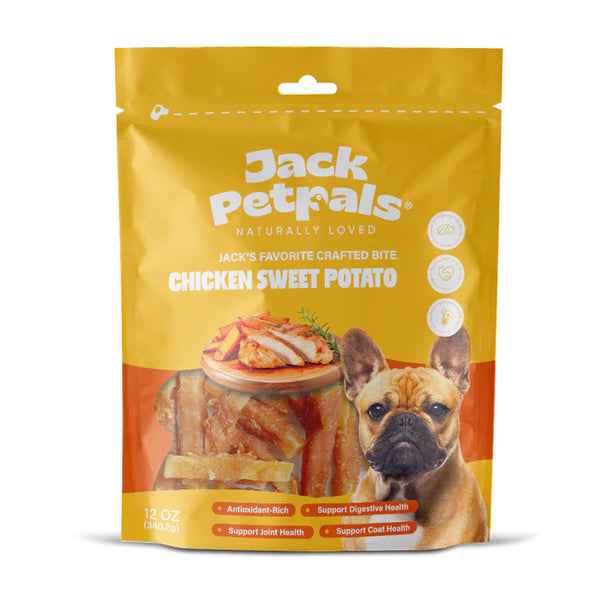 Jack PetPals Jack’s Favorite Crafted Bite Chicken Sweet Potato 12Oz (340.2g) Palatable Digestible Handcrafted Bites